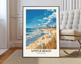 Myrtle Beach Travel Poster, Myrtle Beach Wall Art, Myrtle Beach Poster Print, Myrtle Beach Photo, Myrtle Beach Decor, Myrtle Beach SC poster