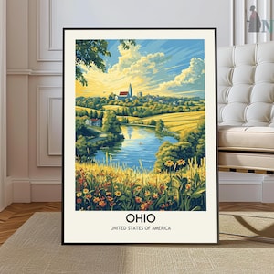 Ohio Print, Ohio Wall Art, Ohio Poster, Ohio Photo, Ohio Poster Print, Ohio Travel Poster, Cincinnati ohio, Cleveland ohio
