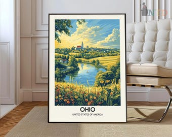 Ohio Print, Ohio Wandkunst, Ohio Poster, Ohio Foto, Ohio Poster Druck, Ohio Reiseplakat, Cincinnati ohio, Cleveland ohio