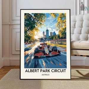 Albert Park Circuit-poster, Albert Park Circuit-muurkunst, Albert Park Circuit-afdruk, Albert Park Circuit-foto, Albert Park Circuit Melbourne