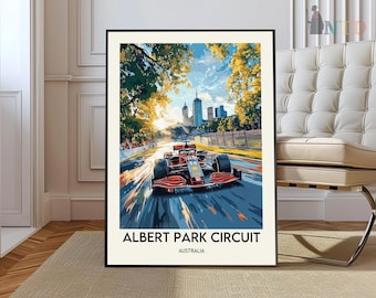Affiche du circuit d'Albert Park, oeuvre d'art murale du circuit d'Albert Park, impression du circuit d'Albert Park, photo du circuit d'Albert Park, circuit d'Albert Park Melbourne