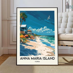 Anna Maria Island Travel Poster, Anna Maria Island Wall Art, Anna Maria Island Poster Print, Anna Maria Island Photo, Anna Maria Decor