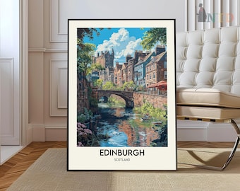 Edinburgh Print, Edinburgh Wall Art, Edinburgh Art, Edinburgh Poster Scotland Photography Edinburgh Castle Edinburgh Skyline Scotland Poster