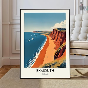Exmouth England Poster: Coastal Devon Wall Art