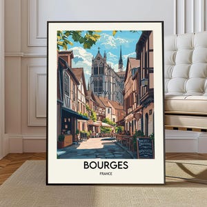 Bourges poster, Bourges Wall Art, Bourges Print, Bourges Photo, Bourges Poster Print, Bourges Travel Poster, Bourges city poster
