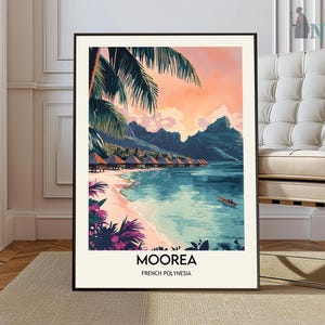 Affiche de Moorea, impression de Moorea, photo de Moorea, art de Moorea, affiche de Polynésie, impression de Polynésie, cadeau d&#39;affiche de voyage