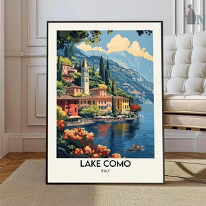 Lake Como Poster, Italy Art, Italy Poster, Italy Gift, Italy Print, Italy Wall Art, Italy Travel Poster, Lake Como Print, Lake Como Art