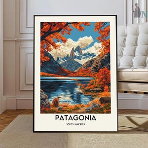 Patagonia Poster, Patagonia Wall Art, Patagonia Print, Patagonia Photo, Patagonia Poster Print, Patagonia Travel Poster, Torres del Paine
