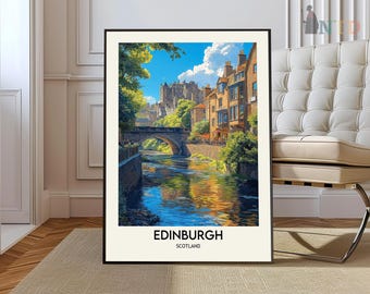 Edinburgh Print, Edinburgh Wall Art, Edinburgh Art, Edinburgh Poster Scotland Photography Edinburgh Castle Edinburgh Skyline Scotland Poster