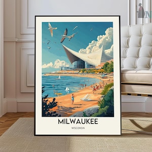 Milwaukee poster, Milwaukee Wall Art, Milwaukee Print, Milwaukee Photo, Milwaukee Poster Print, Milwaukee Travel Poster, Wisconsin poster