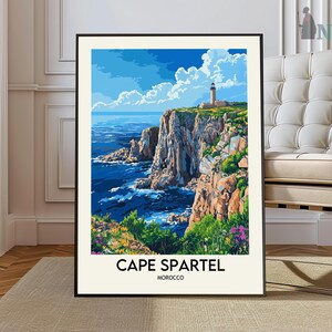 Affiche Cape Spartel, art mural Cape Spartel, impression Cape Spartel, photo Cape Spartel, carte Cape Spartel, Cape Spartel Maroc, Tanger Maroc