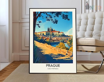 Impresión de Praga, arte mural de Praga, póster de Praga, foto de Praga, impresión de póster de Praga, póster de viaje de Praga, póster de Praga, República Checa