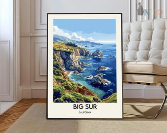 Big Sur poster, Big Sur Wall Art, Big Sur Print, Big Sur Photo, Big Sur Poster Print, Big Sur Travel Poster, Big Sur city poster