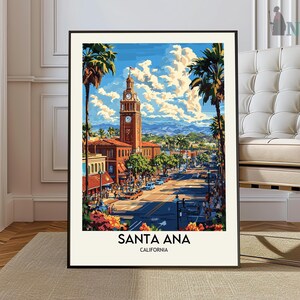 Santa Ana Travel Poster, Santa Ana Wall Art, Santa Ana Poster Print, Santa Ana Photo, Santa Ana Decor, California USA