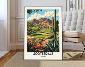 Scottsdale poster, Scottsdale Wall Art, Scottsdale Print, Scottsdale Photo, Scottsdale Poster Print, Scottsdale Arizona Travel Poster