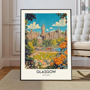 Glasgow print, Glasgow poster, Glasgow Wall Art, Glasgow Art Print, Glasgow foto, Glasgow fotografie, Glasgow Schotland print