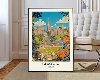 Glasgow Print, Glasgow Poster, Glasgow Wall Art, Glasgow Art Print, Glasgow Photo, Glasgow Photography, Glasgow Scotland Print