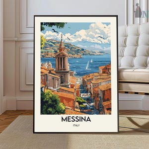 Messina poster, Messina Wall Art, Messina Print, Messina Photo, Messina Poster Print, Messina Travel Poster, Sicily Poster