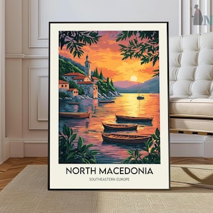 North Macedonia Travel Poster, North Macedonia Wall Art, North Macedonia Poster Print, North Macedonia Photo, North Macedonia Decor, Europe