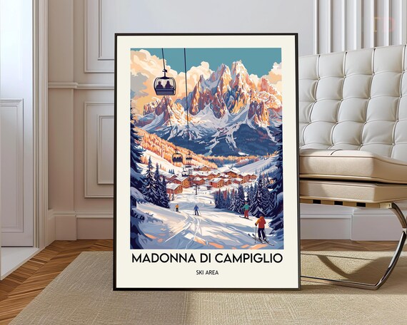 Madonna Di Campiglio Ski Resort Poster: Italian Dolomites Wall Art