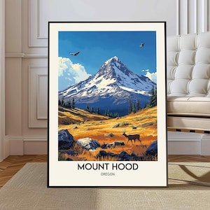 Mount Hood poster, Mount Hood Wall Art, Mount Hood Print, Mount Hood Photo, Mount Hood Poster Print, Mount Hood Oregon, Timberline Trail