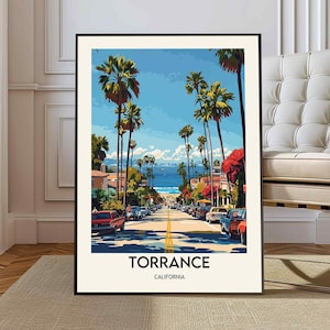 Impression Torrance Californie, art mural Torrance, affiche Torrance, photo Torrance, plage de Torrance, parc Wilson, réserve de Madrona Marsh, Del Amo
