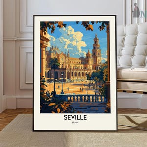 Seville Print, Seville Wall Art, Seville Poster, Seville Photo, Seville Poster Print, Seville City Poster, Seville Spain, Alcázar of Seville