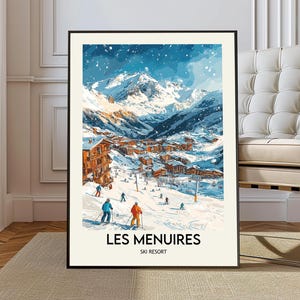 Les Menuires Ski Resort poster, Les Menuires Ski Resort Wall Art, Les Menuires Ski Resort Print, Les Menuires Ski Resort France poster