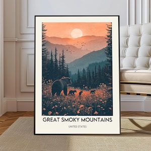 Great Smoky Mountains Poster, Great Smoky Mountains Wandkunst, Great Smoky Mountains Druck, Great Smoky Mountains Foto