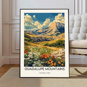 Póster de las Montañas de Guadalupe, Arte mural de las Montañas de Guadalupe, Impresión de las Montañas de Guadalupe, Foto de las Montañas de Guadalupe, Montañas de Guadalupe, Texas
