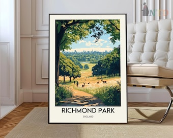 Manifesto di Richmond Park, Richmond Park Wall Art, Richmond Park Print, Richmond Park Photo, Richmond Park Poster Print, Manifesto di Londra