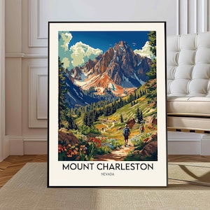 Cartaz de Mount Charleston, impressão de Mount Charleston, decoração de Mount Charleston, Mount Charleston Nevada, arte de Mount Charleston, Spring Mountains