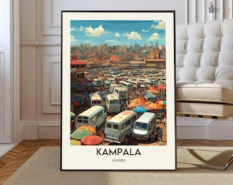 Kampala Poster, Kampala Wall Art, Kampala Print, Kampala Photo, Kampala Poster Print, Kampala Travel Poster, kampala Uganda Entebbe Jinja