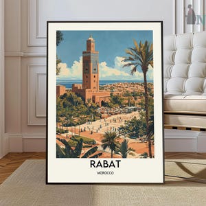 Rabat poster, Rabat Wall Art, Rabat Print, Rabat Photo, Rabat Poster Print, Rabat Travel Poster, Rabat city, Rabat Morocco, Rabat  decor