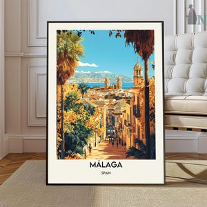 Malaga Print, Malaga Wall Art, Malaga Poster, Malaga Photo, Malaga Poster Print, Malaga Travel Poster, Malaga Spain, Costa del Sol Poster