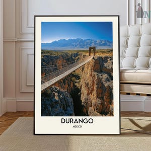 Durango Map, Durango Map Print, Durango Personalized Map, Durango Wall Art, Durango Travel Poster, Durango poster, Durango Mexico