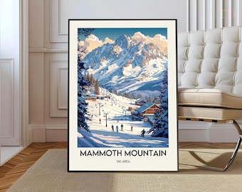 Mammoth Mountain Ski Area poster, Mammoth Mountain Ski Area Wall Art, Mammoth Mountain Ski Area Print, Mammoth Mountain Ski Area Photo