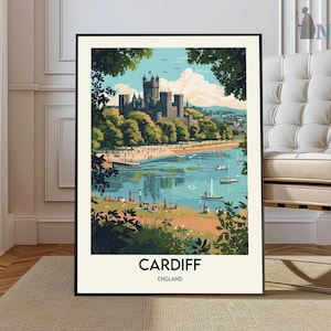 Cardiff England poster, Cardiff Wall Art, Cardiff Print, Cardiff Photo, Cardiff Poster Print, Cardiff Travel Poster, Cardiff Gift
