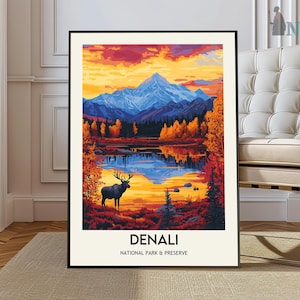 Denali National Park, Denali Print, Denali Art Print, Denali Wall Art, Denali Poster, Denali Photo, Denali Photography, Alaska Print