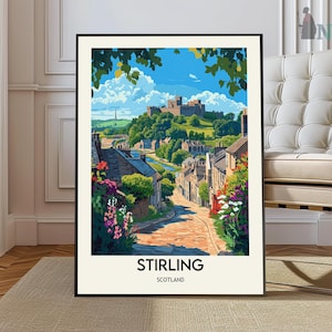 Affiche Stirling, art mural Stirling, impression Stirling, photo Stirling, impression affiche Stirling, affiche de voyage Stirling, affiche Stirling Écosse