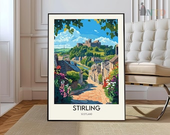 Stirling poster, Stirling Wall Art, Stirling Print, Stirling Photo, Stirling Poster Print, Stirling Travel Poster, Stirling  Scotland poster