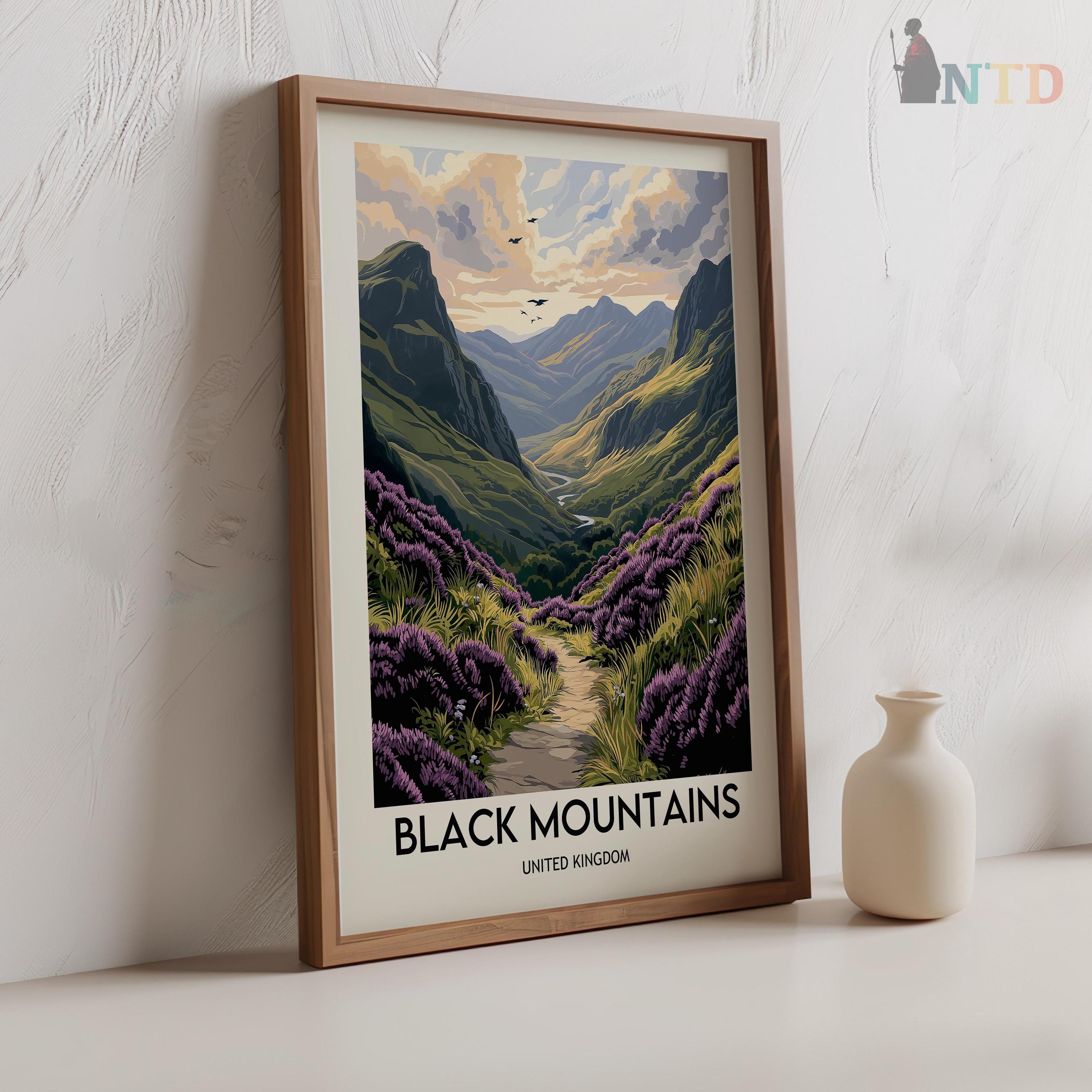 Black Mountain Poster, Black Mountain Wall Art, Black Mountain