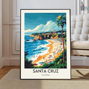Santa Cruz poster, Santa Cruz Wall Art, Santa Cruz Print, Santa Cruz Photo, Santa Cruz Poster Print, Santa Cruz  California Travel Poster
