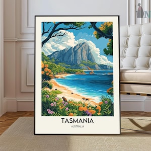 Tasmanien Druck, Tasmanien Wandkunst, Tasmanien Poster, Tasmanien Foto, Tasmanien Poster Druck, Tasmanien Reiseplakat, Tasmanien Mexiko