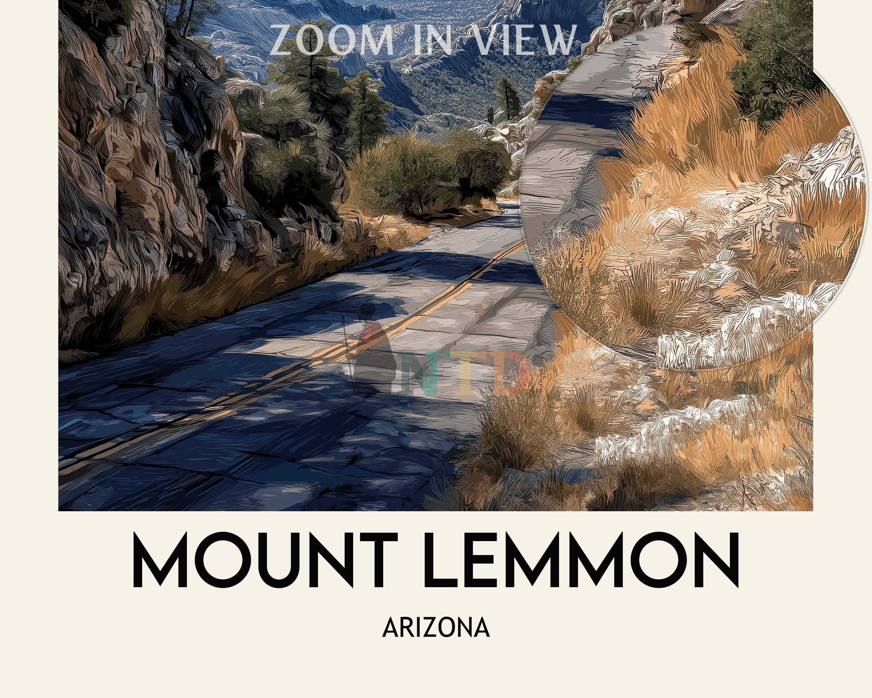 Mount Lemmon Arizona Poster Print | Scenic Sky Island Landscape