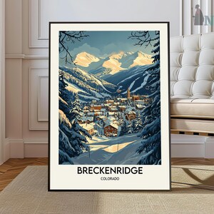 Breckenridge Travel Print Wall Art Breckenridge Wall Hanging Home Décor Breckenridge Gift Art Lovers Ski Art Lover Gift Breckenridge Print