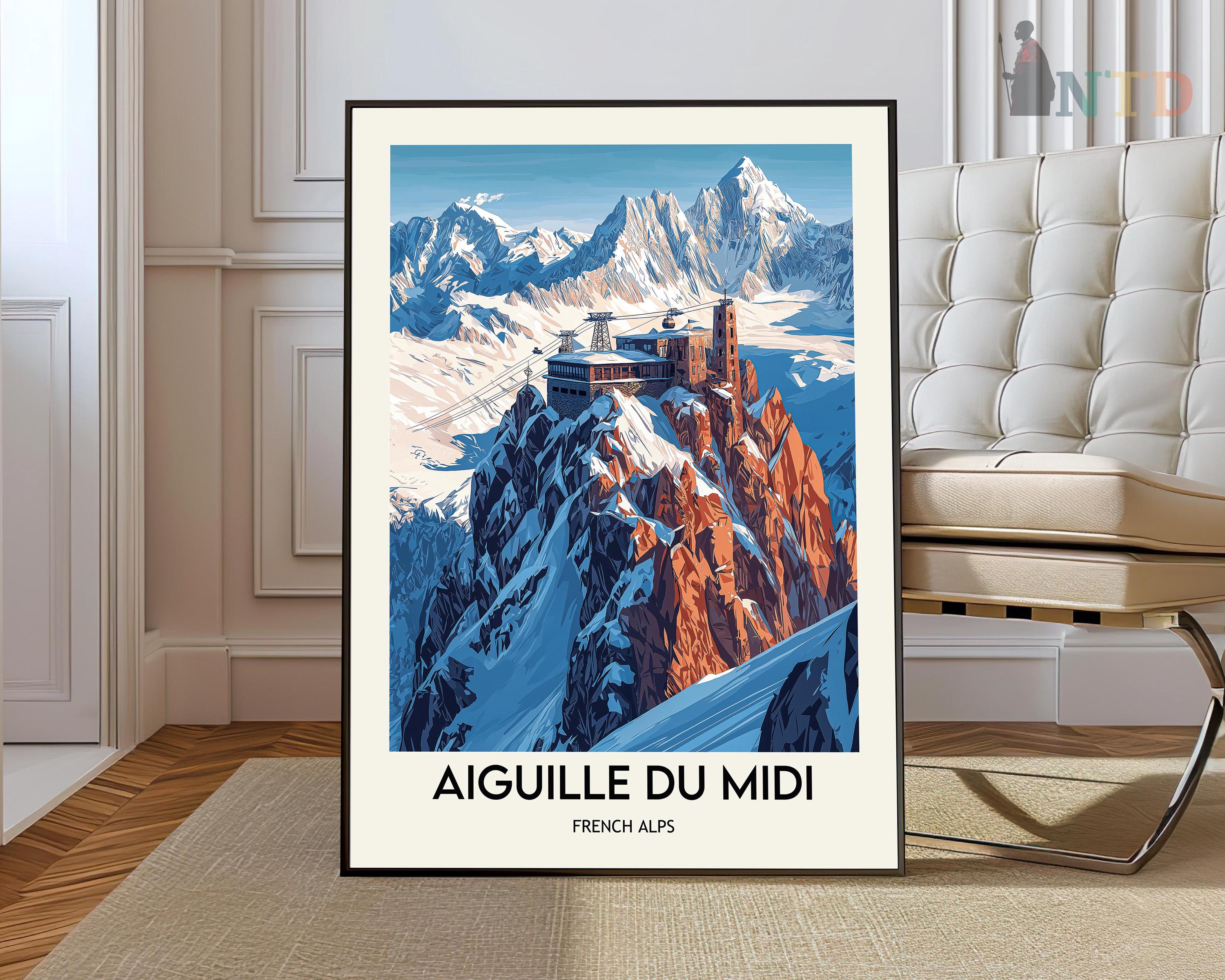 Aiguille Du Midi Travel Poster, Aiguille Du Midi Wall Art