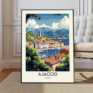 Ajaccio poster, Ajaccio Wall Art, Ajaccio Print, Ajaccio Photo, Ajaccio Poster Print, Ajaccio Travel Poster, Ajaccio city,  Corsica poster