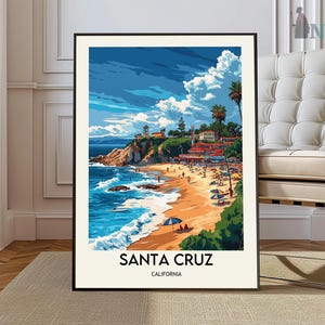 Santa Cruz poster, Santa Cruz Wall Art, Santa Cruz Print, Santa Cruz Photo, Santa Cruz Poster Print, Santa Cruz  California Travel Poster
