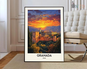 Granada Print, Granada Wall Art, Granada Poster, Granada Photo, Granada Poster Print, Granada Wall Décor, Granada spain, Andalusia, Spain